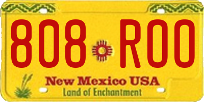 NM license plate 808ROO