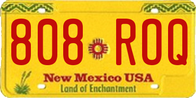 NM license plate 808ROQ
