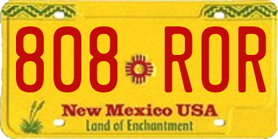NM license plate 808ROR