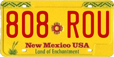 NM license plate 808ROU