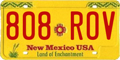 NM license plate 808ROV