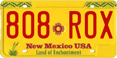 NM license plate 808ROX