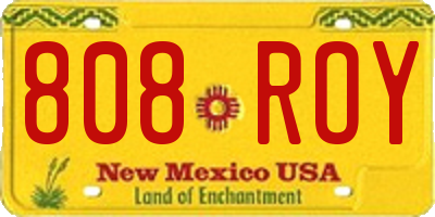 NM license plate 808ROY
