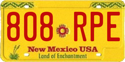 NM license plate 808RPE