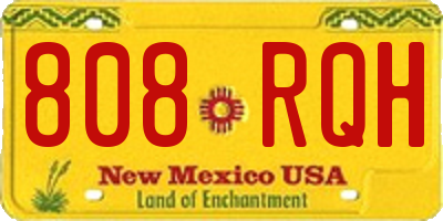 NM license plate 808RQH