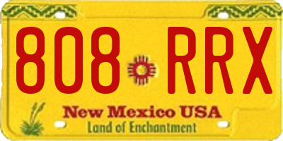 NM license plate 808RRX