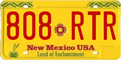 NM license plate 808RTR