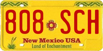 NM license plate 808SCH