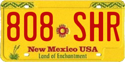 NM license plate 808SHR