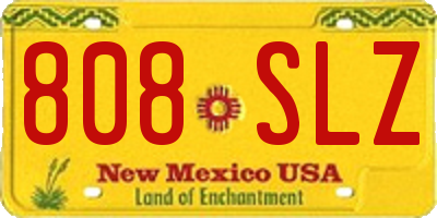 NM license plate 808SLZ