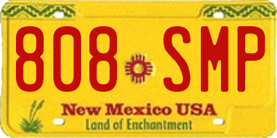 NM license plate 808SMP