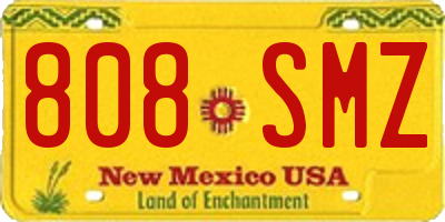 NM license plate 808SMZ