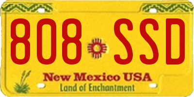 NM license plate 808SSD
