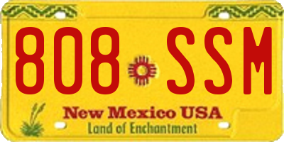 NM license plate 808SSM