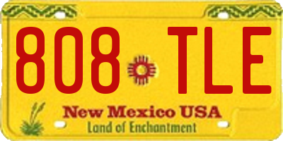 NM license plate 808TLE