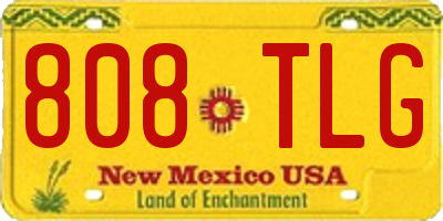 NM license plate 808TLG