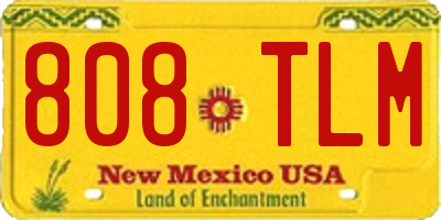 NM license plate 808TLM