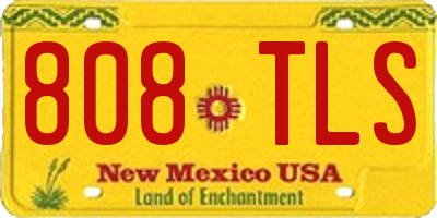 NM license plate 808TLS