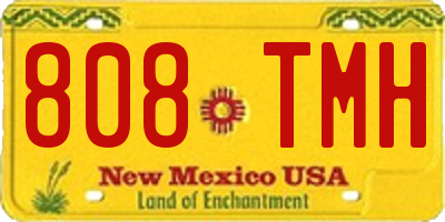 NM license plate 808TMH