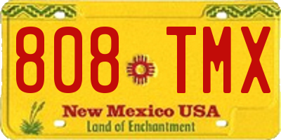 NM license plate 808TMX