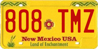 NM license plate 808TMZ