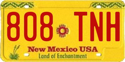 NM license plate 808TNH