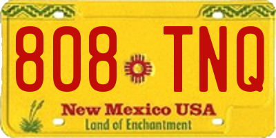 NM license plate 808TNQ