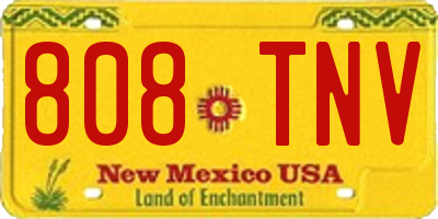 NM license plate 808TNV