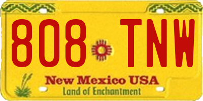 NM license plate 808TNW