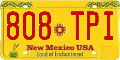 NM license plate 808TPI