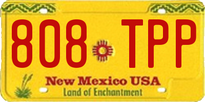 NM license plate 808TPP