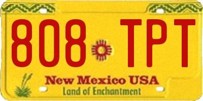 NM license plate 808TPT