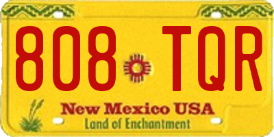 NM license plate 808TQR