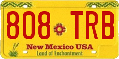 NM license plate 808TRB