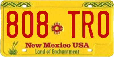 NM license plate 808TRO