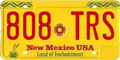 NM license plate 808TRS