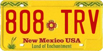 NM license plate 808TRV