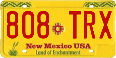 NM license plate 808TRX