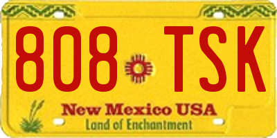 NM license plate 808TSK