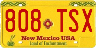 NM license plate 808TSX