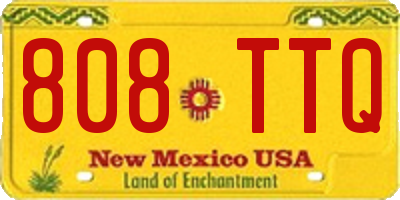 NM license plate 808TTQ