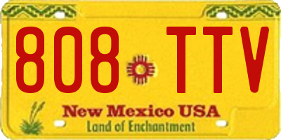 NM license plate 808TTV
