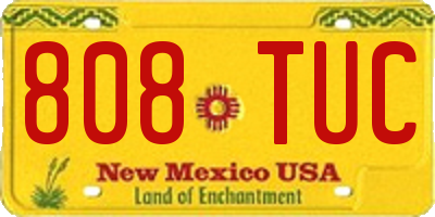 NM license plate 808TUC