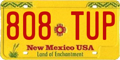 NM license plate 808TUP