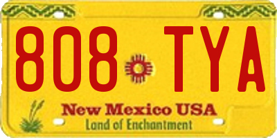 NM license plate 808TYA