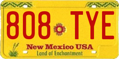 NM license plate 808TYE