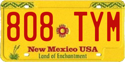 NM license plate 808TYM