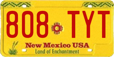 NM license plate 808TYT