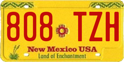 NM license plate 808TZH