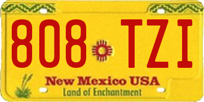 NM license plate 808TZI
